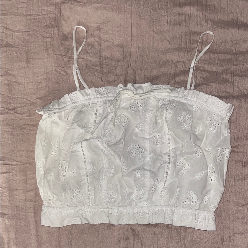 White Eyelet Women's Top